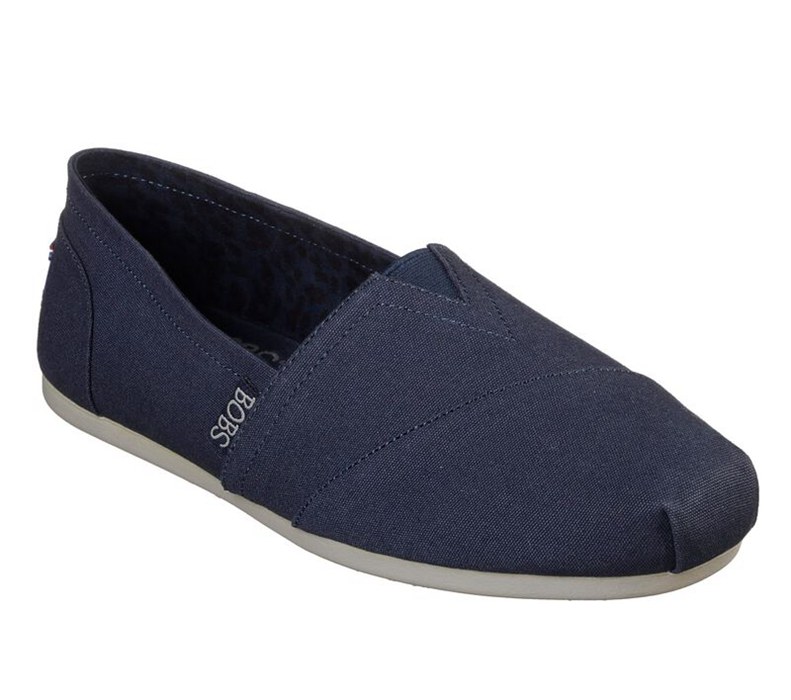 Skechers Bobs Plush - Peace And Love - Womens Flats Shoes Navy [AU-CX8084]